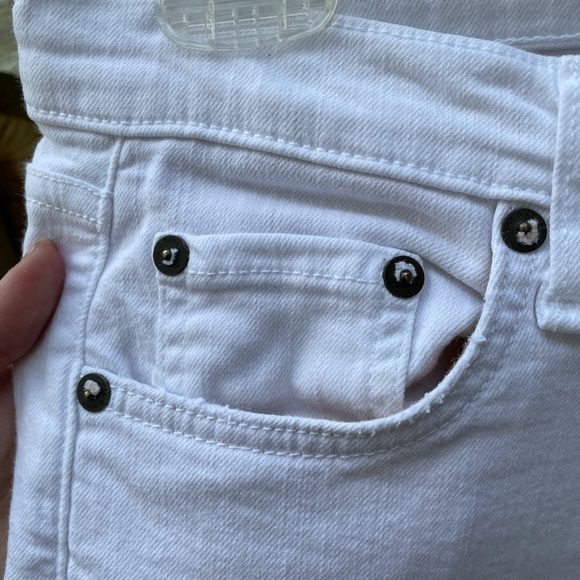 Rag & Bone Ankle Dre Capri Distressed White Skinny Jeans - Picture 9 of 14